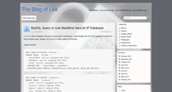 Desktop Screenshot of lee.smallbone.com